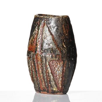 Carl-Harry Stålhane, a unique stoneware vase, Rörstrand 1963.