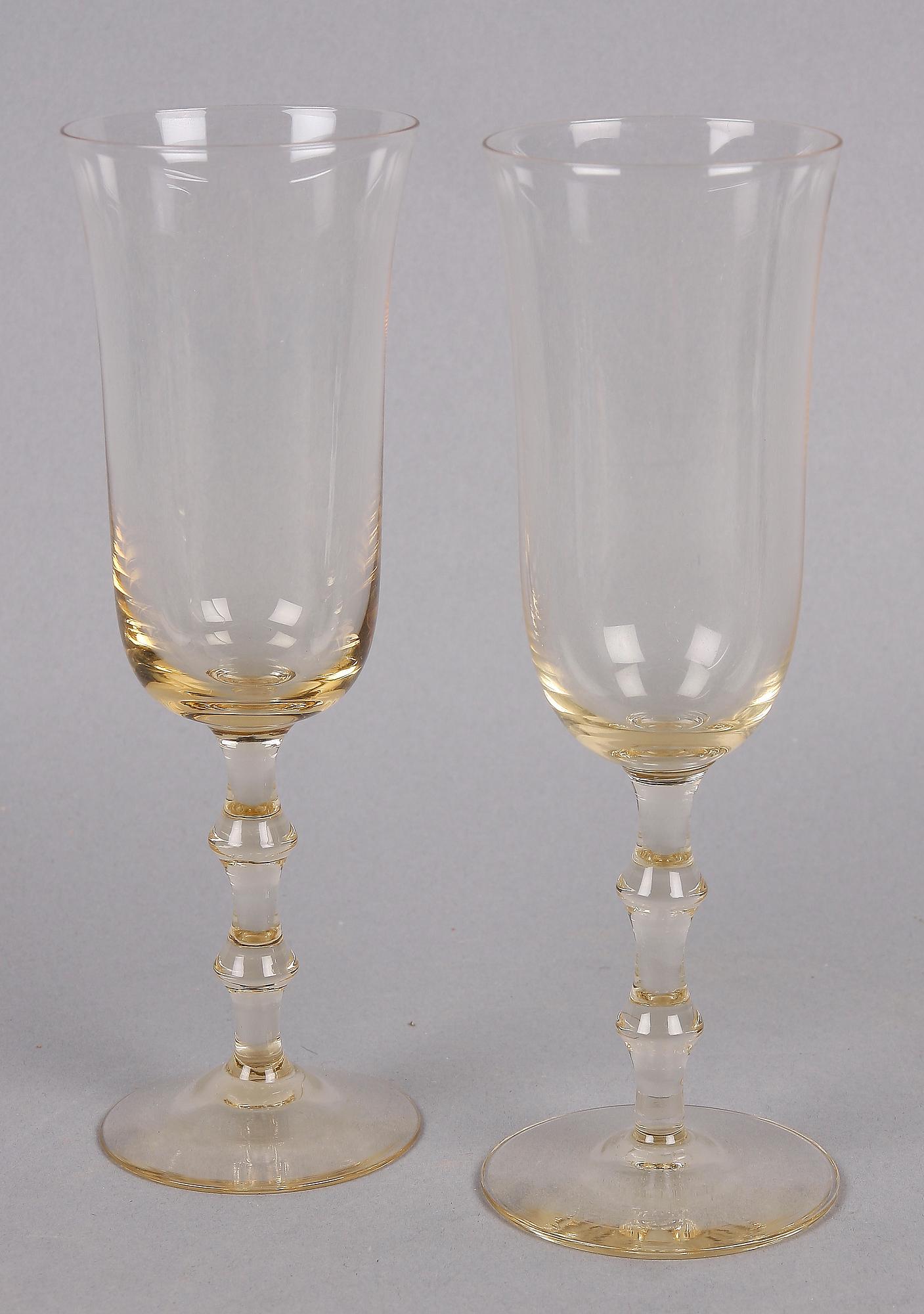 CHAMPAGNEGLAS, 12 st, "Salut", Simon Gate, Orrefors.