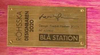 FREDRIK PAULSEN, "Röhsska"Designbaren, stol, Blå Station 2020, Stol 67/102.