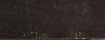 ROJ FRIBERG, färglitografi, monogramsignerad, daterad 83 och numrerad 225/250.