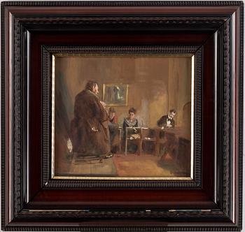 Franz Skarbina, watercolour and gouache, signed F. Skarbina.