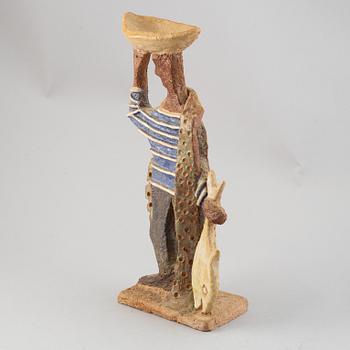 Francoise Bourget, skulptur, keramik, Studio Les Argonautes, Frankrike, omkring 1900-talets mitt.