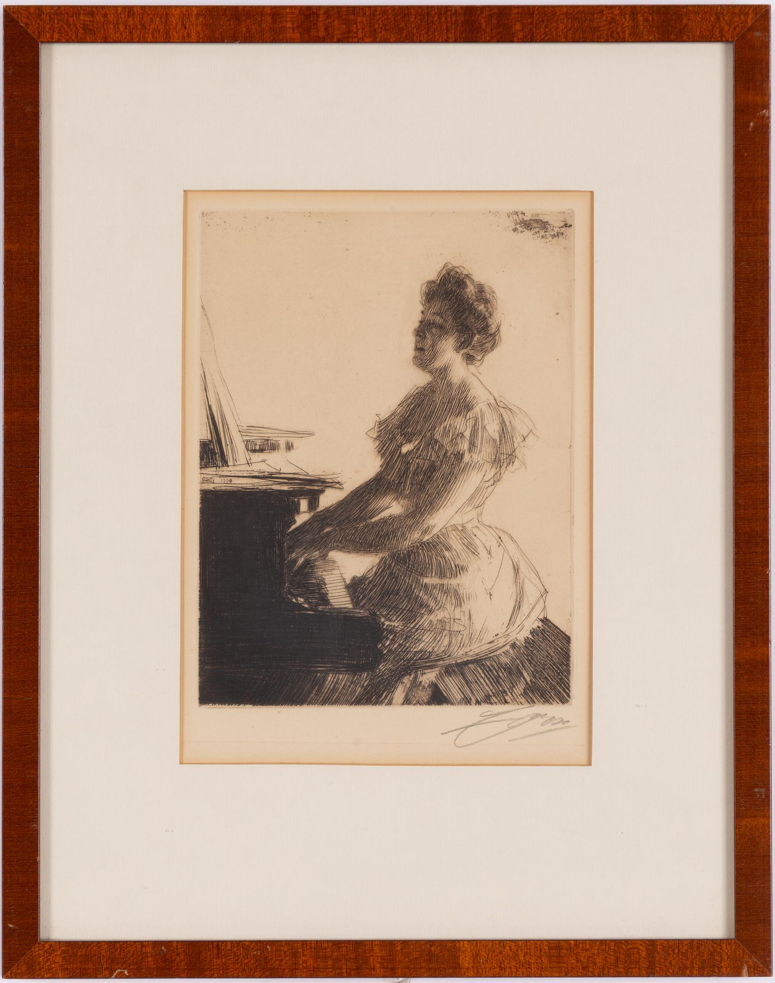 Anders Zorn, "Vid pianot".