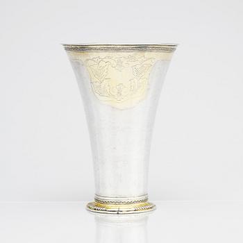 A silver-and parcel-gilt beaker, mark of Lorentz Lindgren, Borås, active (1775-1803).