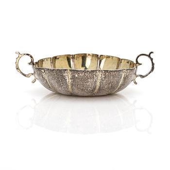 Silver spirit bowl, Germany, 19th century.