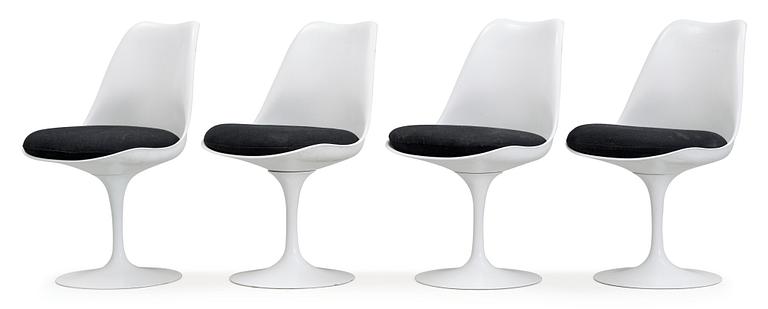 A set of four Eero Saarinen 'Tulip' chairs, Knoll International, USA.