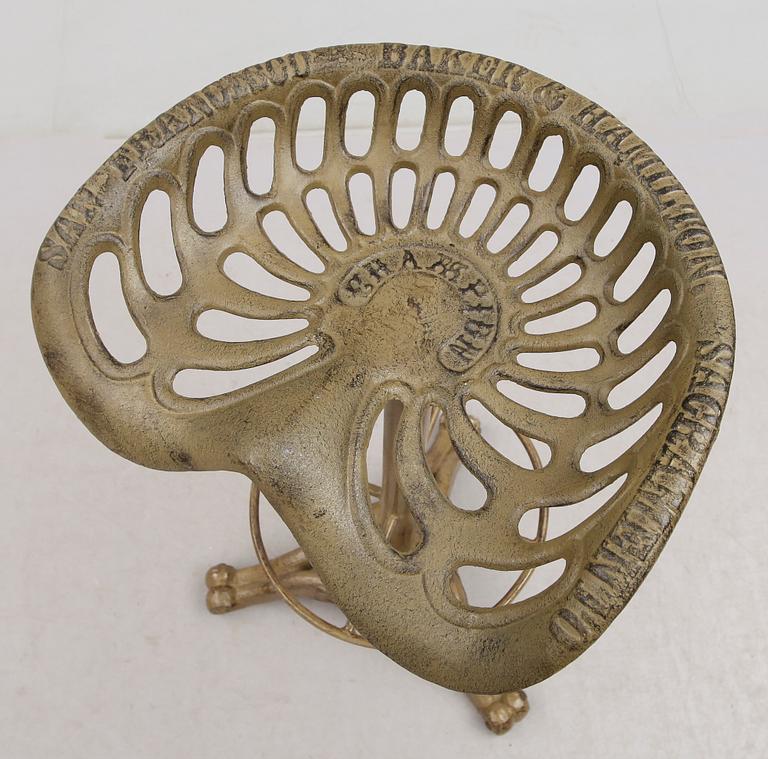 BARSTOL, gjutjärn, 1900-talets andra hälft.