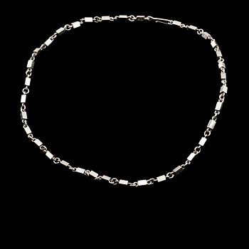 COLLIER, sterling silver, Wiwen Nilsson, Lund, 1959. Vikt 22 g.