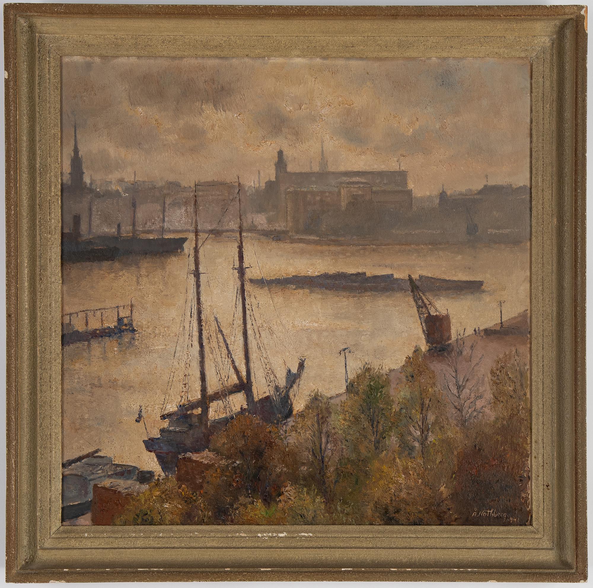 Åke Nothberg, oil on panel, signed and dated 1941.