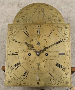 A long case clock by J. Breakenrig, Edinburgh.