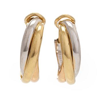Cartier, örhängen, "Trinity", 18K guld.