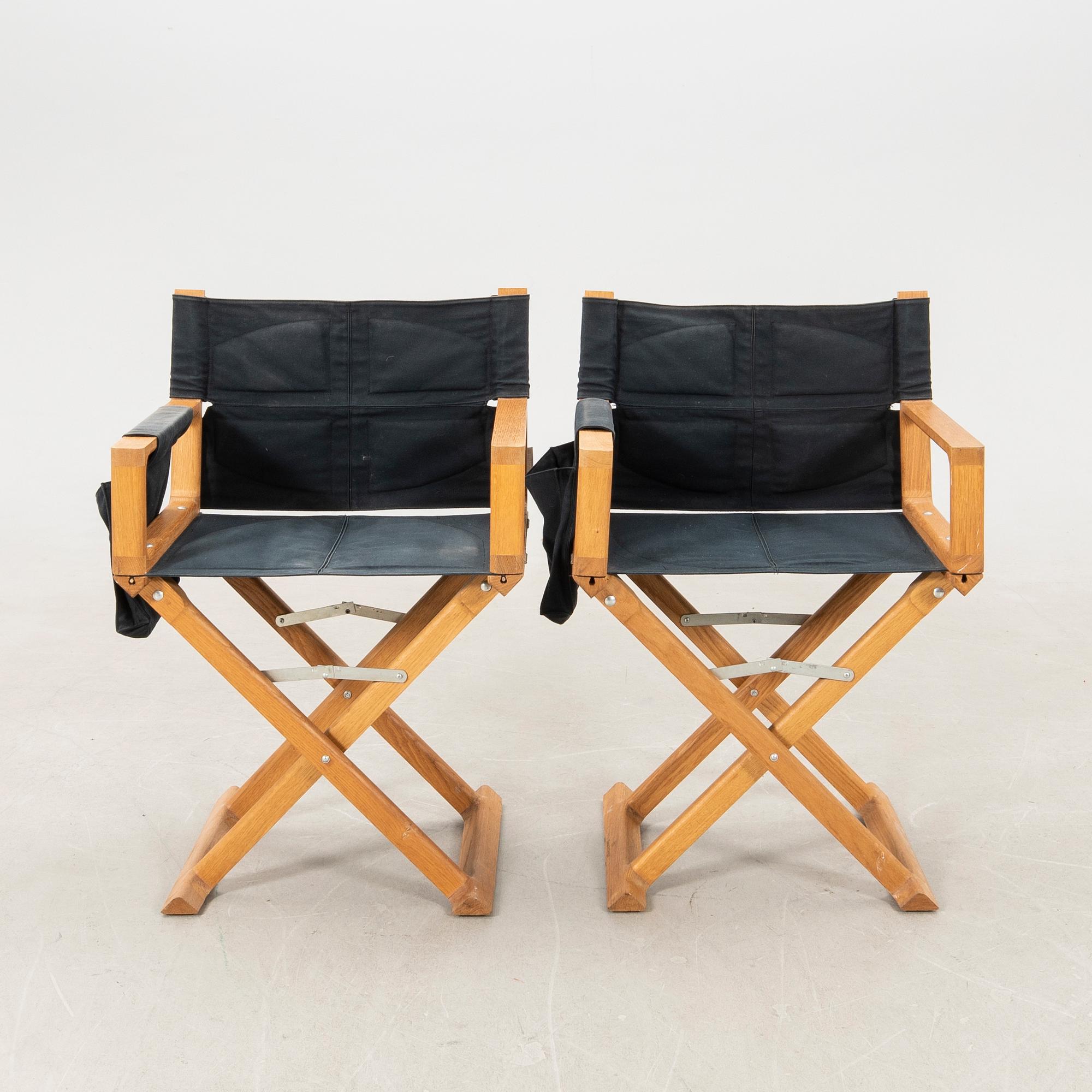 Ewan McGregor director's chairs, a pair for Habitat, 2000s.