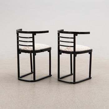 Josef Hoffmann, attributed to, Attributed armchairs, a pair from the first half of the 20th century.