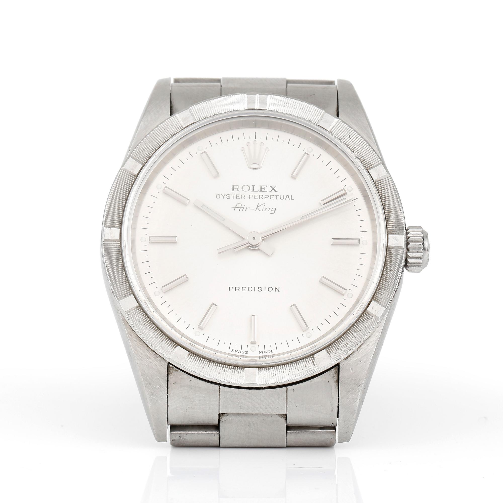 ARMBANDSUR, Rolex, Air King, Ø 34 mm, stål, automatisk, oysterlänk med viklås.