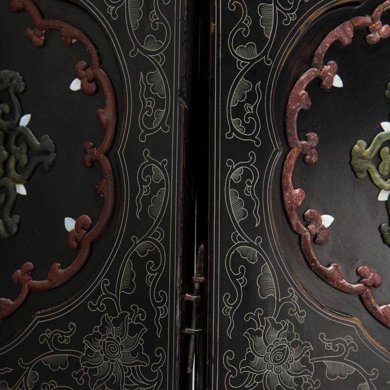 Vikskärm, 6 delar, Kina 1900-talets första hälft.