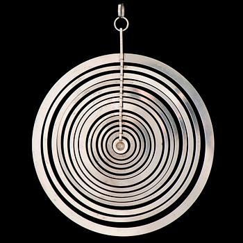 Tapio Wirkkala, PENDANT, "Silver moon", silver. Kultakeskus 1971.
