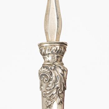 Alphonse Debain, ostrongafflar, 12 st, silver, Paris, Frankrike, 1883-1911.
