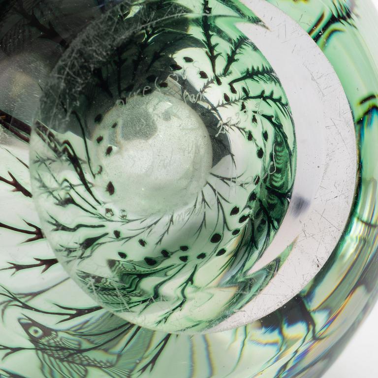 Edward Hald, a Fish Graal vase, Orrefors.