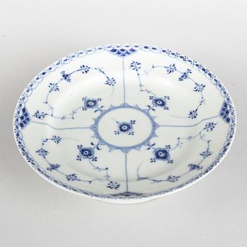 A 'Blue Fluted Half Lace' porcelain centerpiece dish, Royal Copenhagen, model 579, post 1923.