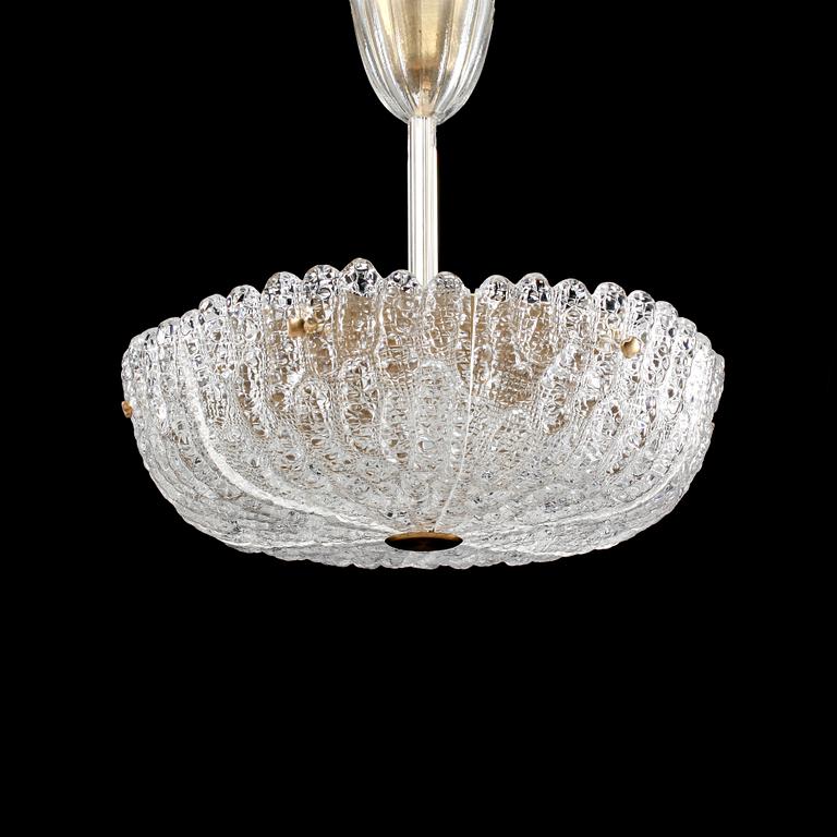 TAKLAMPA, "1200", Carl Fagerlund, Orrefors, 1960-tal. Höjd ca 45 cm.