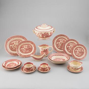 A part 'Willow' earthenware dinner and coffee service, Gustavsberg, 1940-1958 (93 pieces).
