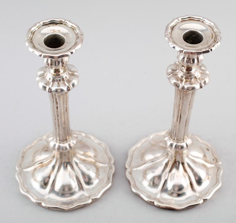 LJUSSTAKAR, 1 par, silver, Österrike-Ungern, 1800-tal. Vikt ca 690 gram.