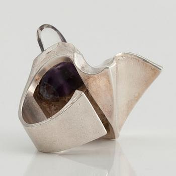 Björn Weckström, A RING, sterling silver, acrylic, "Creature´s Eye" Lapponia 1974.