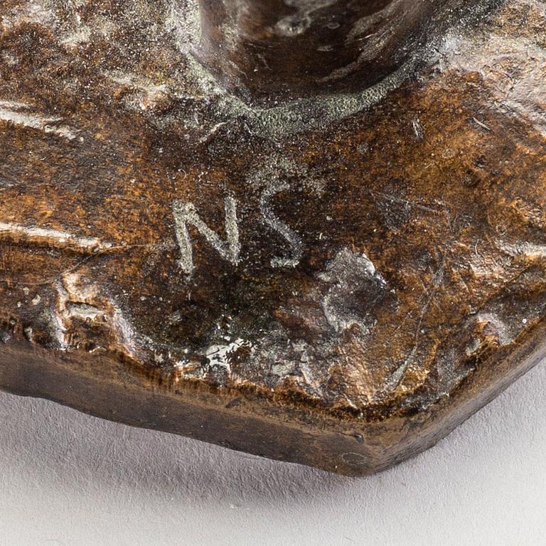 Ninnan Santesson, a signed bronze sculpture.
