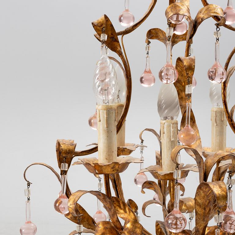 A chandelier, probably Italy, mid-20th Century.