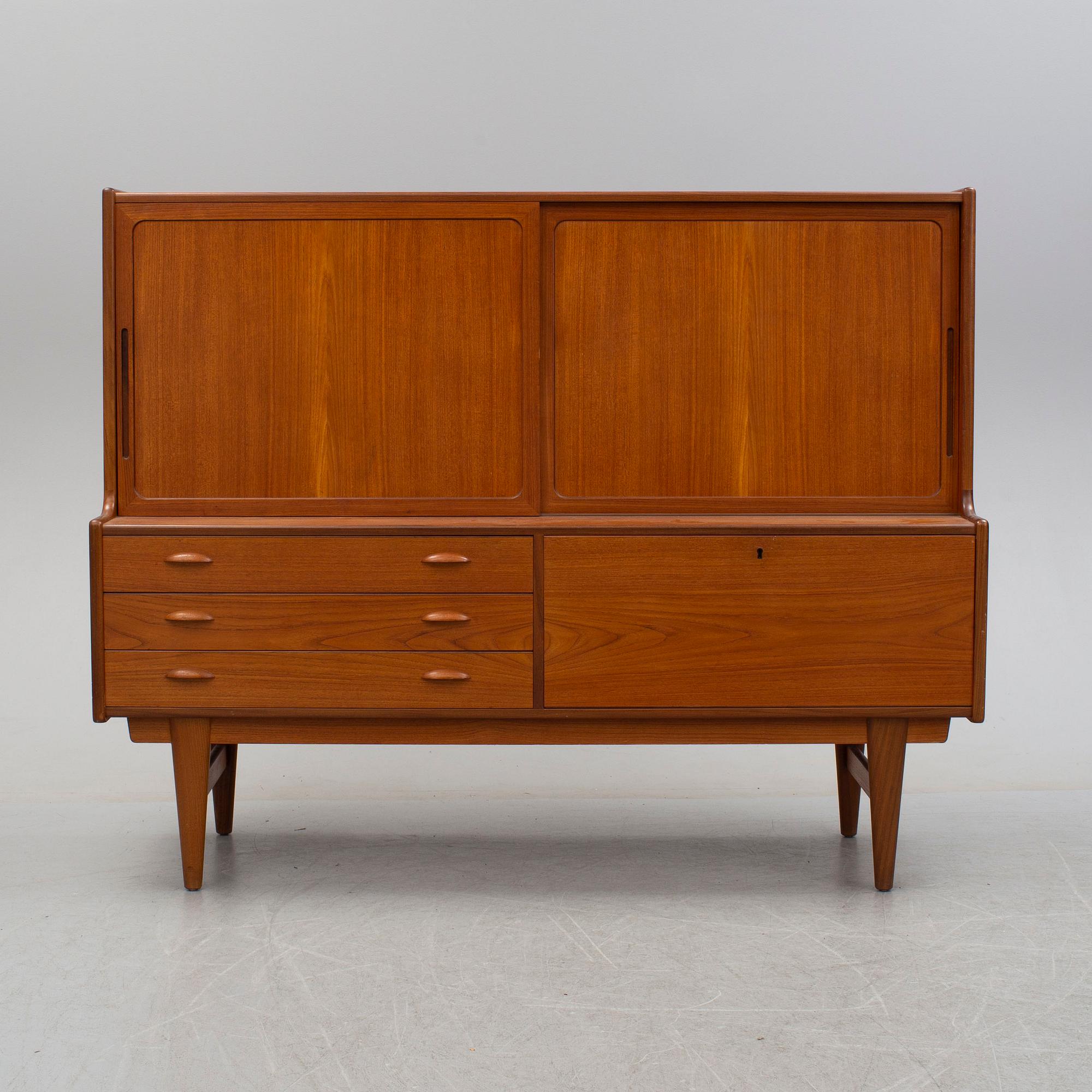 A teak veneered cabinet, 1960's.