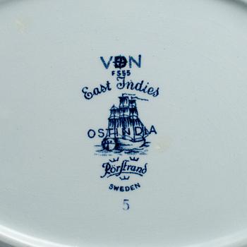 RÖRSTRAND, "Ostindia", 75 delar, porslin och flintgods, varierande tillverkningsår.