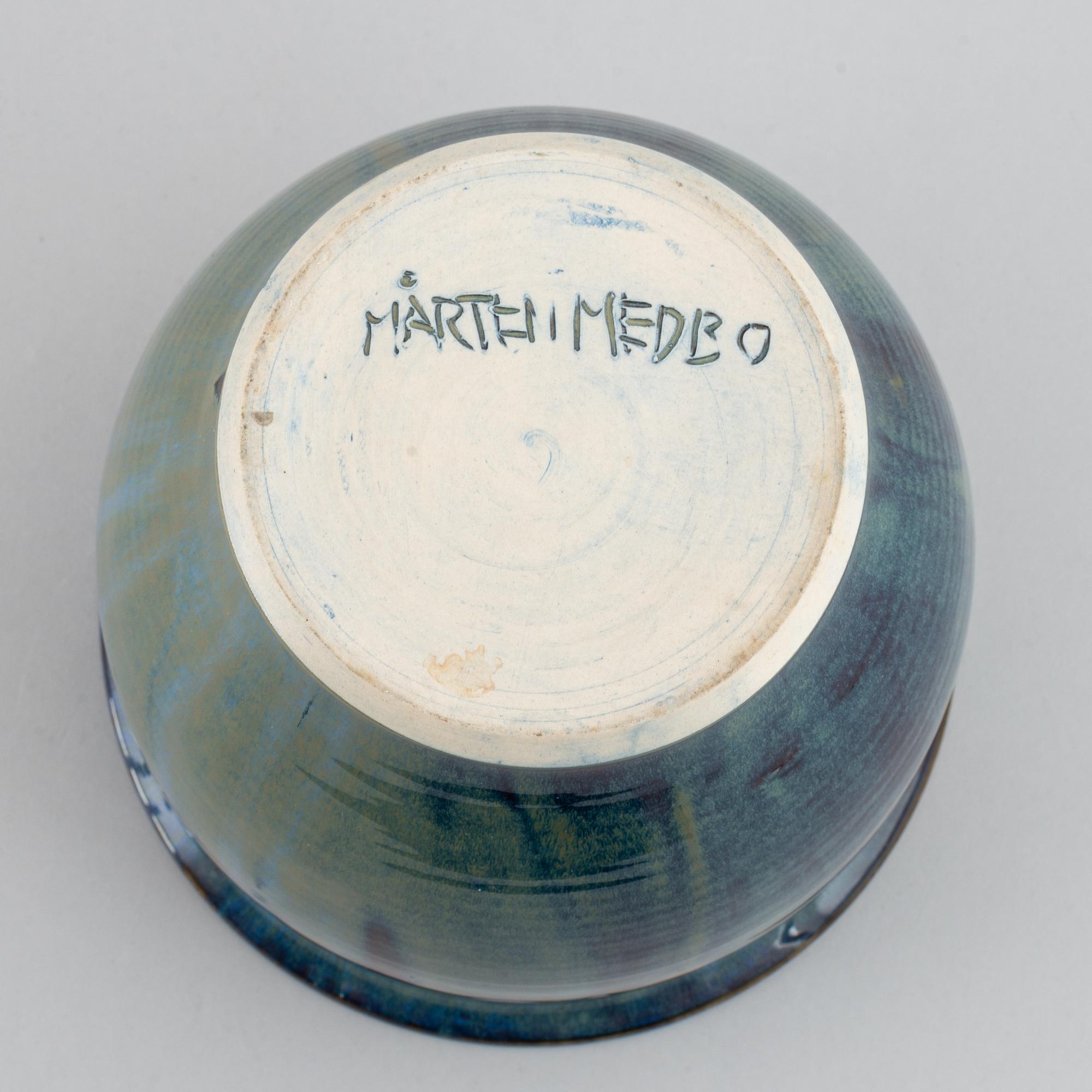 Mårten Medbo, a stoneware flower pot, Sweden.