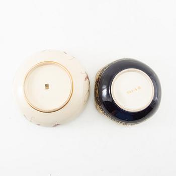 Vaser 3 st, skålar 2 st samt rökelsekar 2 st Japan Satsuma 1900-tal porslin.