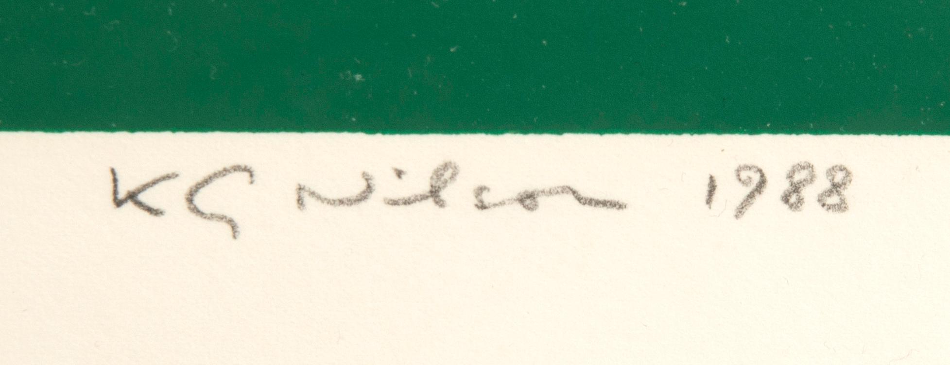 KG Nilson, color lithograph, signed and numbered 133/225. Dated 1988.