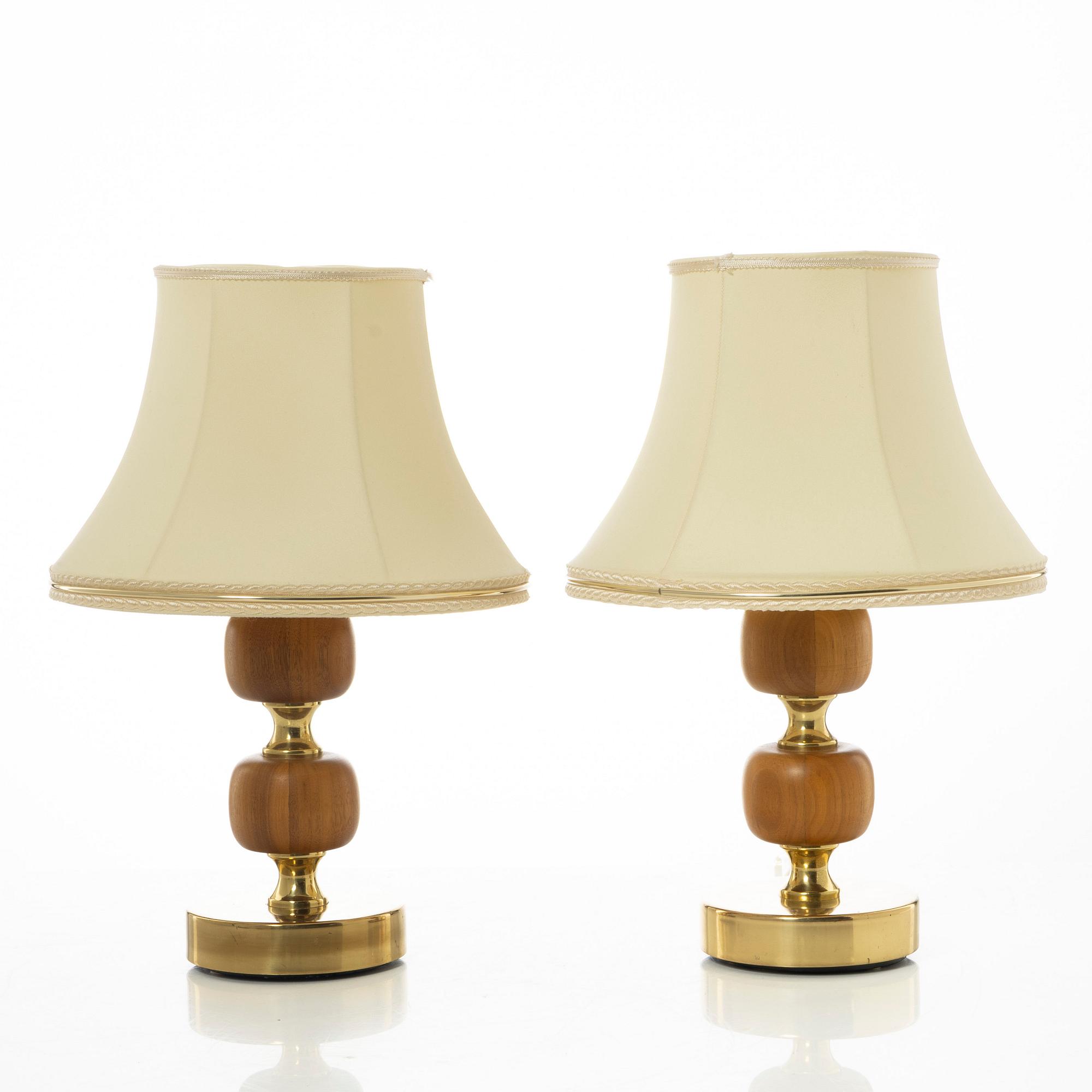 Table lamps, a pair, Stilarmatur Tranås, 1970s.