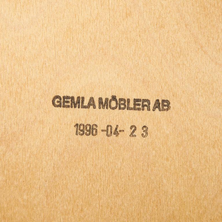 Barstolar/pallar, fyra stycken, "Linus", Gemla, 1996/1997.