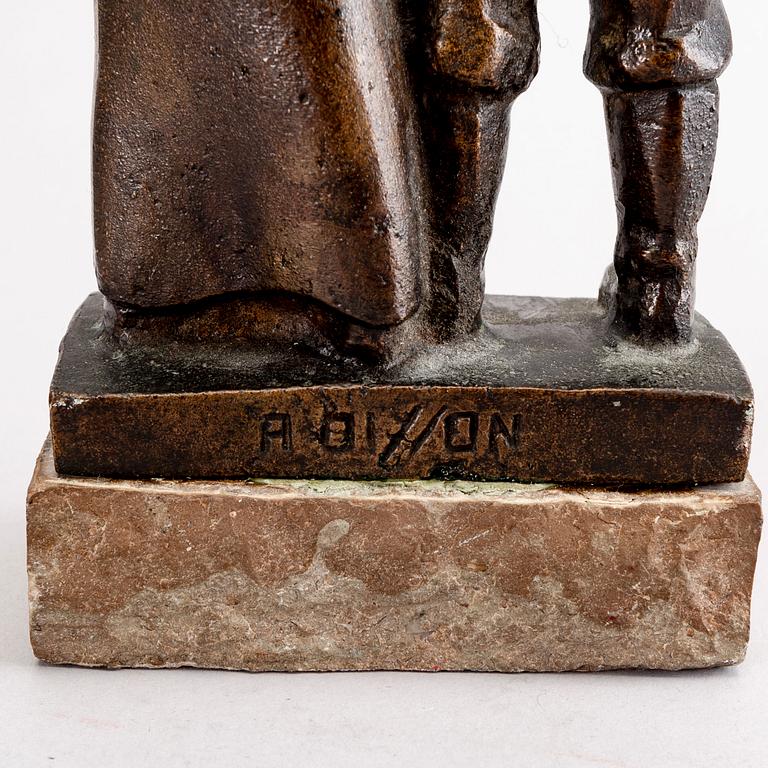 Axel Olsson, skulptur signerad.