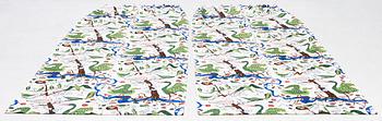 Josef Frank, curtains, a pair, "Green Birds", Svenskt Tenn.