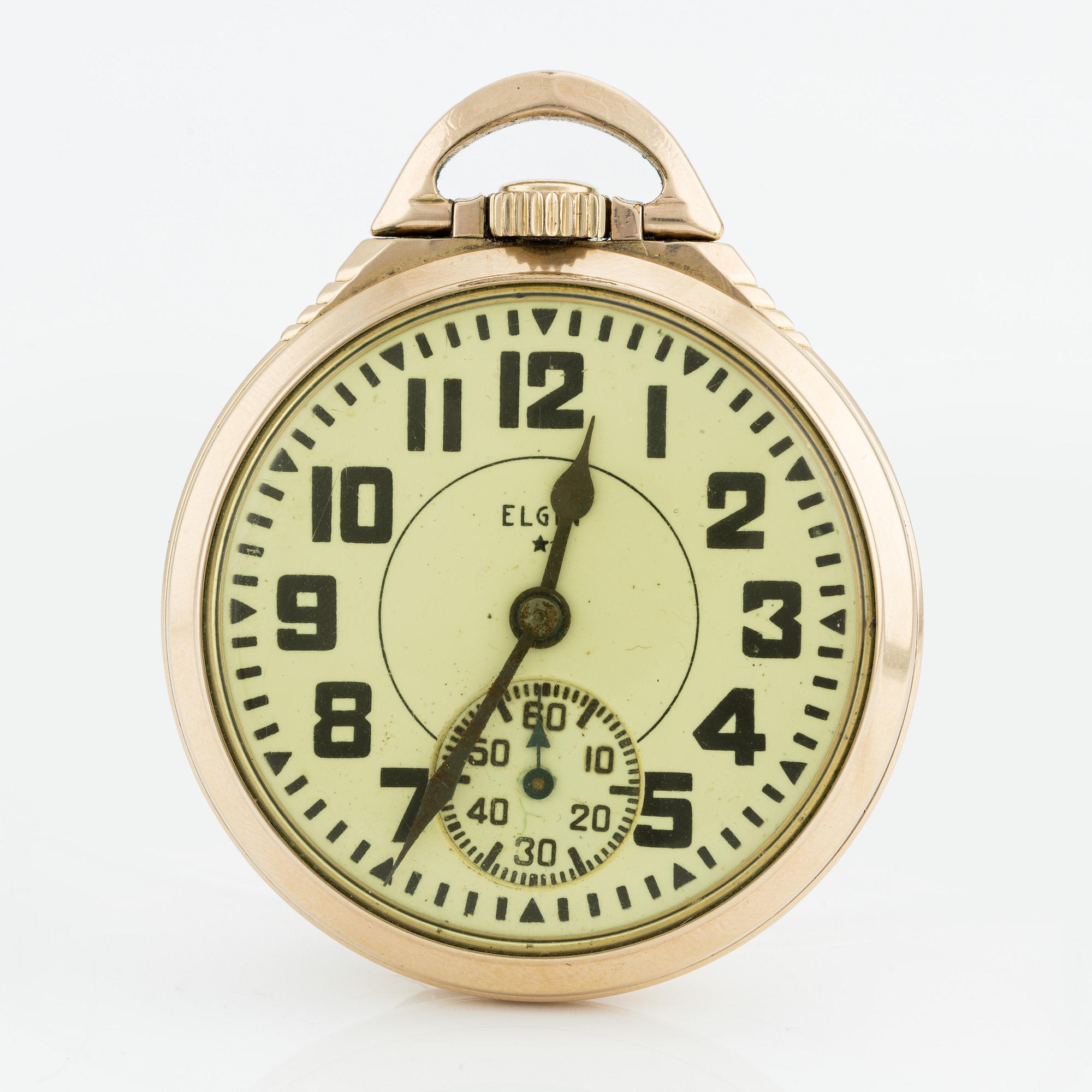 Elgin National Watch Co B.W. Raymond pocket watch with chain 49.5 mm. Bukowskis