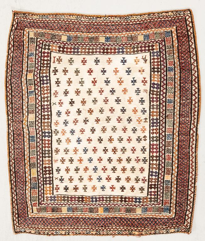 Carpet Bakthiari Sofreh, old 127x107 cm.