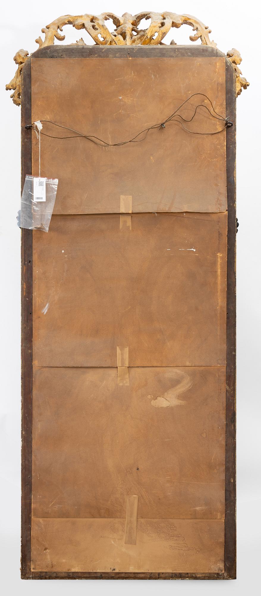 Mirror with console table, Rococo-revival, circa mid-19th century.