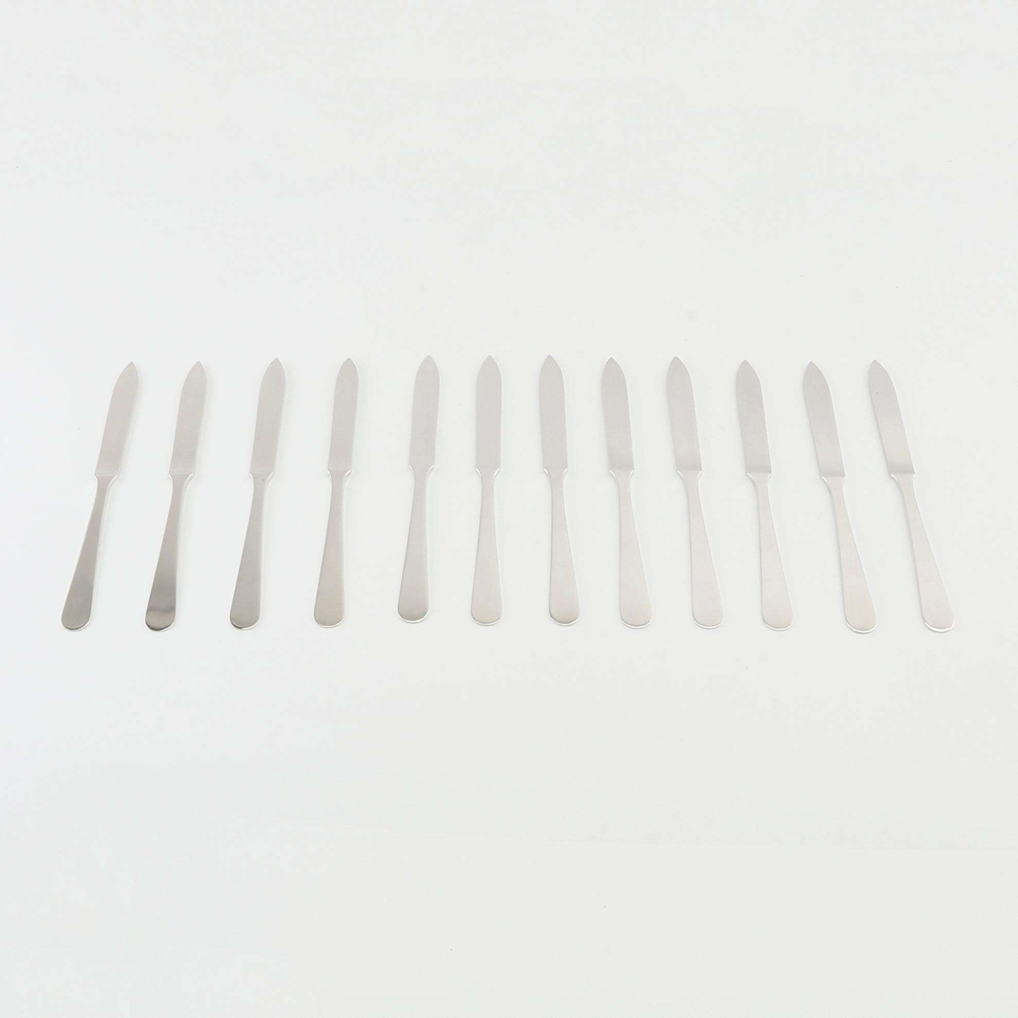 Wiwen Nilsson, knivar 12 st silver, Lund 1938.