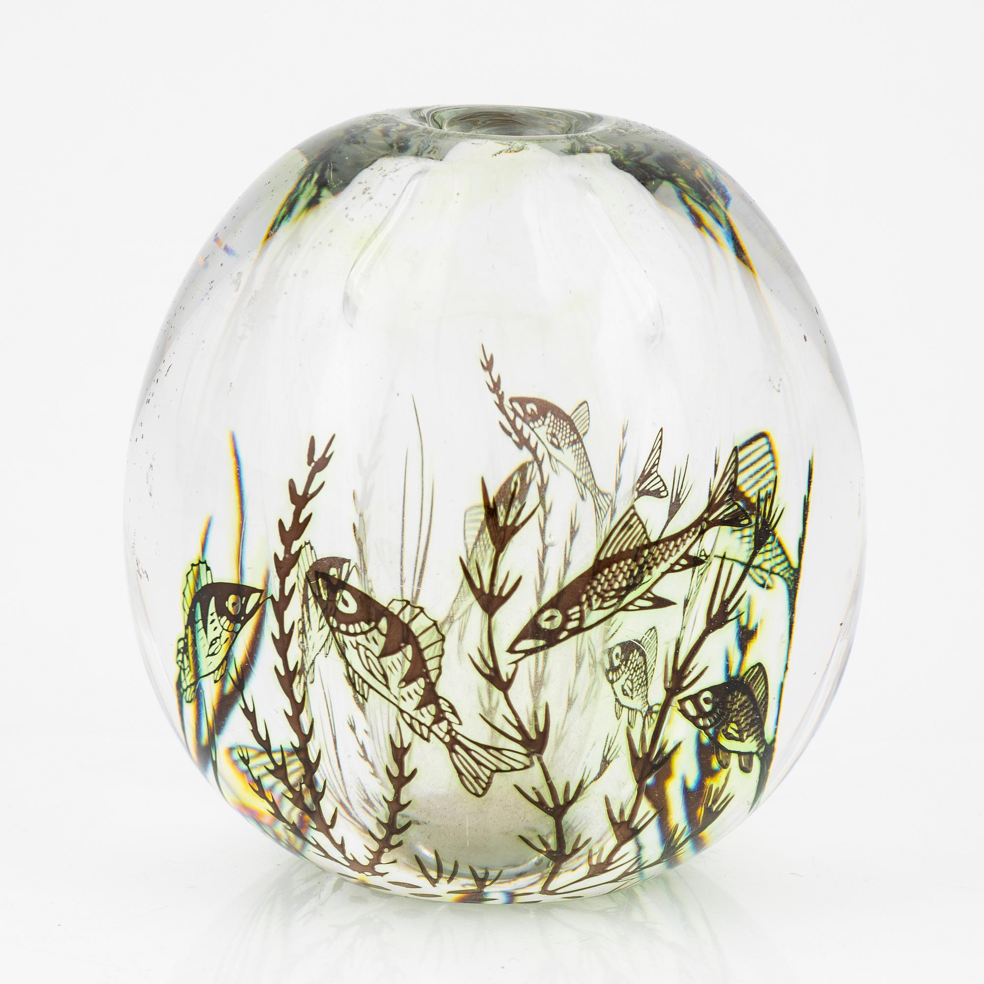 Edward Hald, vas, "fiskgraal", Orrefors.