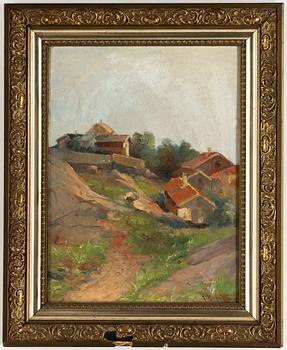 Ludvig Richarde, oil on panel, signed.