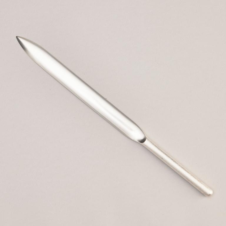 A sterling silver letter knife, mark of Rolf Lindståhl, Stockholm 2000.