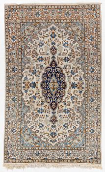 Rug, Nain, part silk, approx. 245 x 150 cm.