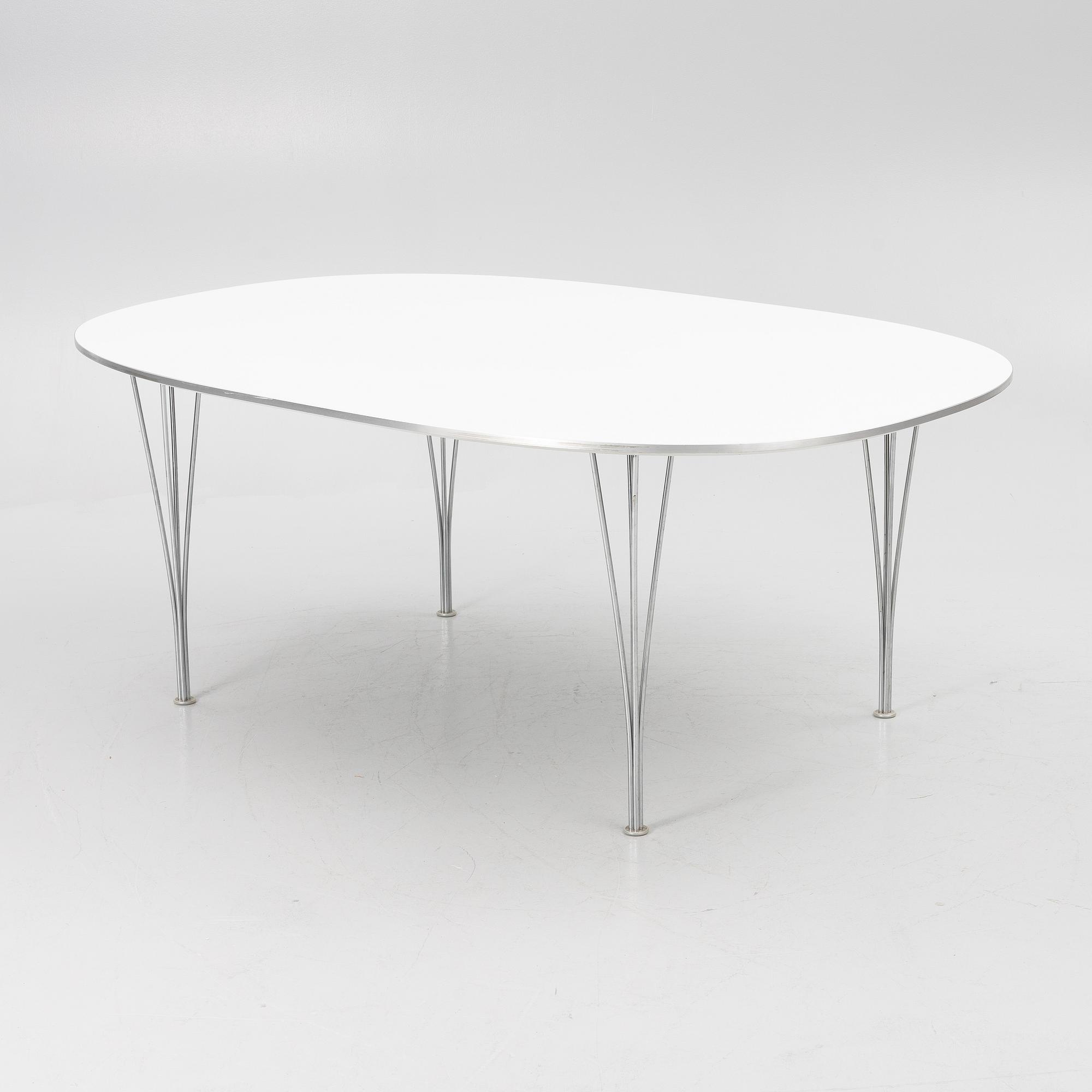Bruno Mathsson & Piet Hein, A 'Superellips' dining table, Fritz Hansen, Denmark, 1996.