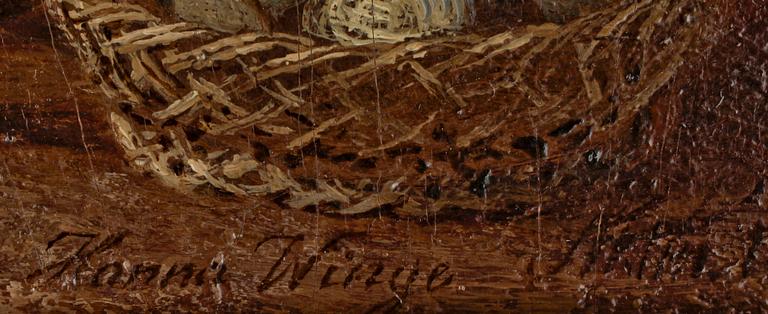 HANNA WINGE, olja på duk, sign o dat 1870.