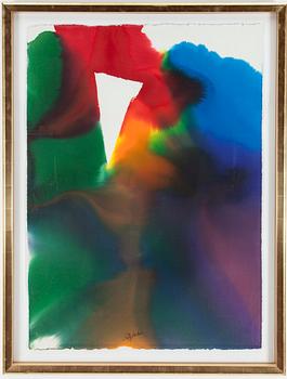 PAUL JENKINS, Watercolour, signed.