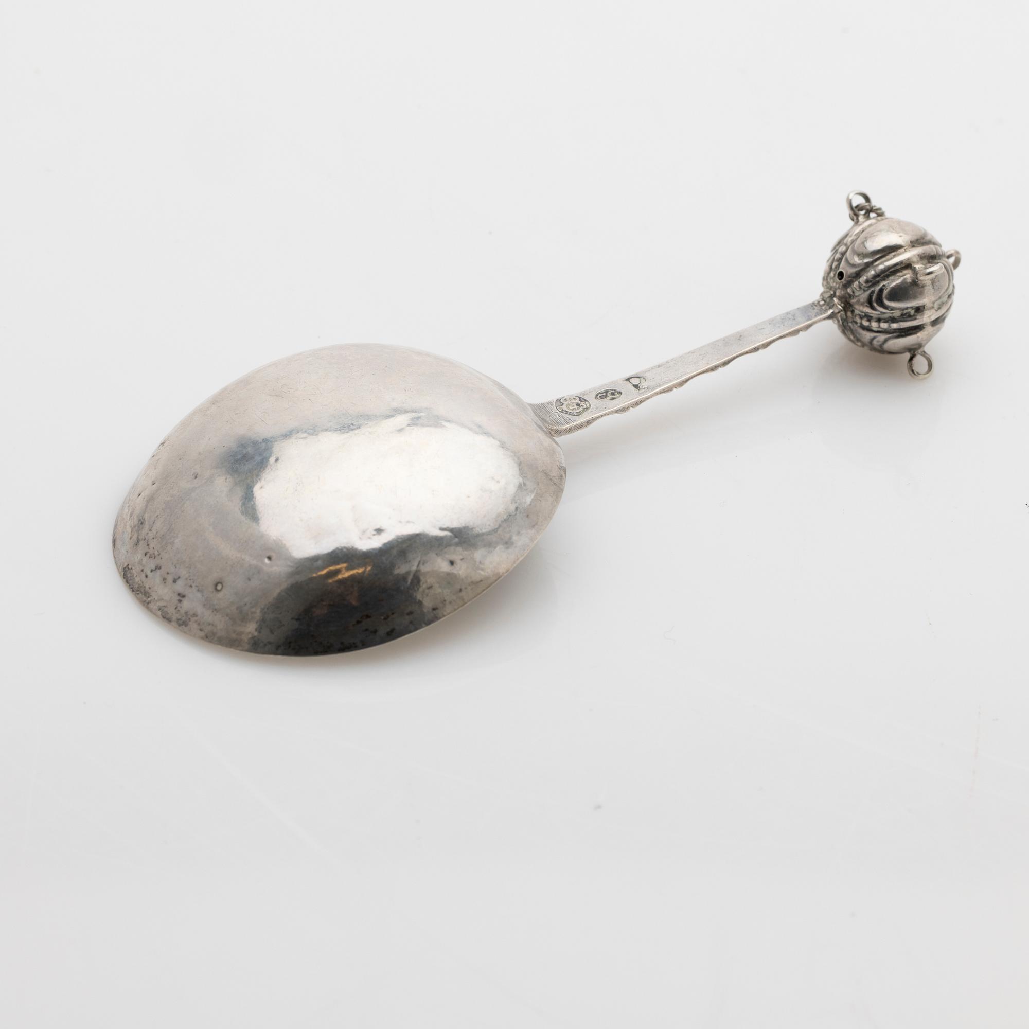 Soup spoon, silver, Conrad Gadd (active 1725–1750), Kristianstad.